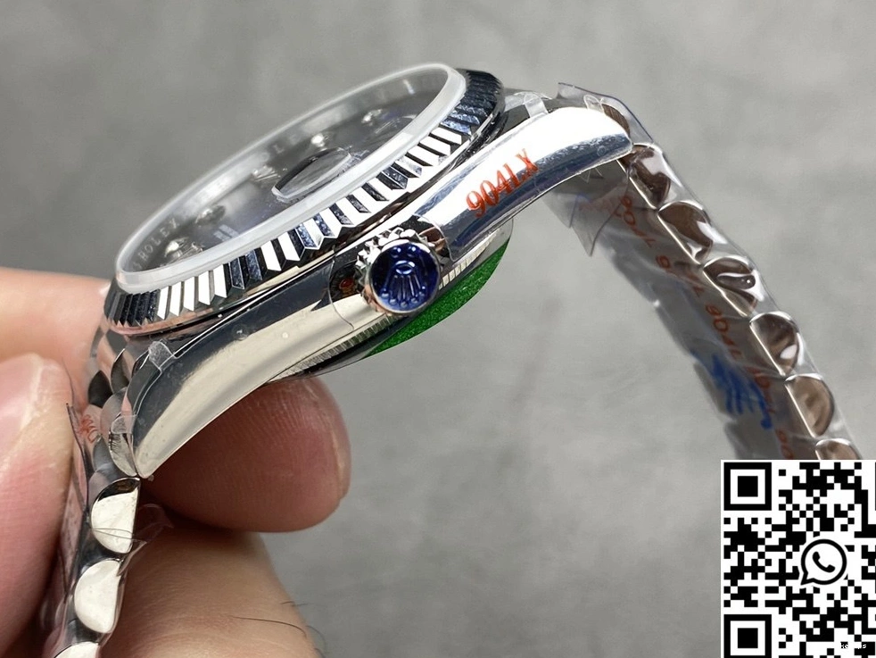 Day 128239-0023 Rolex Date 36mm Steel QF v5 Factory Blue Dial Tungsten 0312